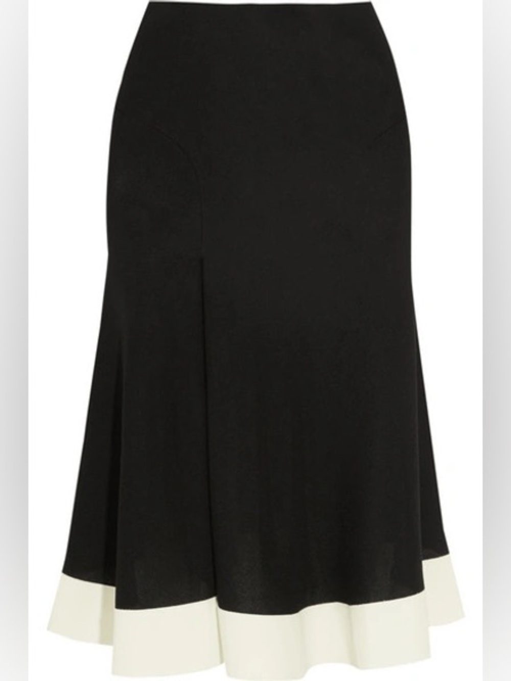 ESTEBAN CORTAZAR BONDED CADY-TRIMMED STRETCH-JERSEY SKIRT Size 38